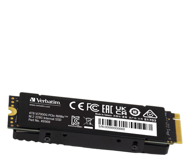 Verbatim 4TB M.2 PCIe Gen4 NVMe Vi7000G Heatsink - 1216362 - zdjęcie 2